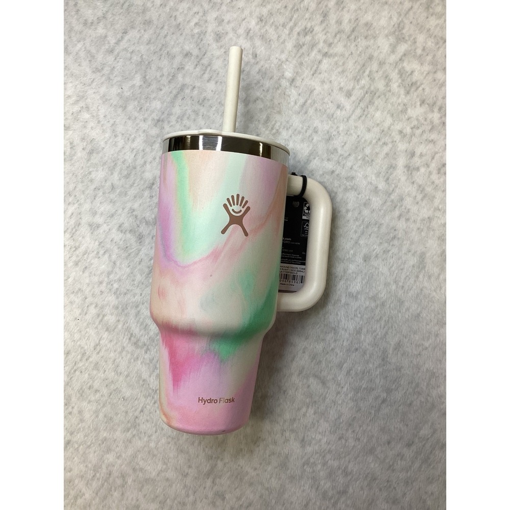 Hydro Flask 32 oz All Around Travel Tumbler Limited Edition Pastel Swirl Pink..